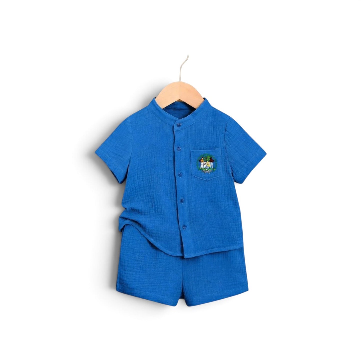 Boys linen blue belize 2pc set