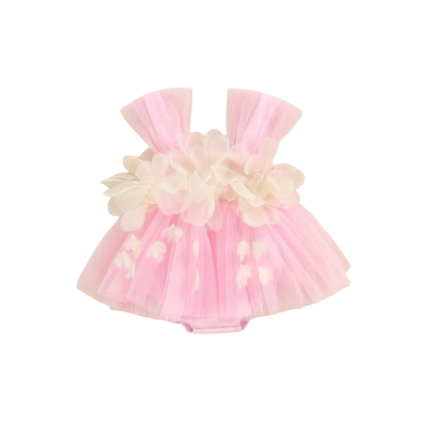 Pink floral baby romper 2k6