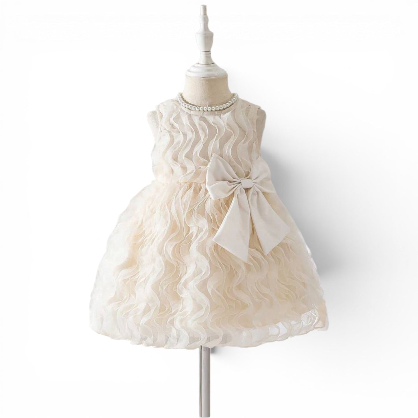 Girls formal beige baby dress
