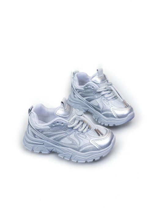Silver metallic girl sneakers 2k5