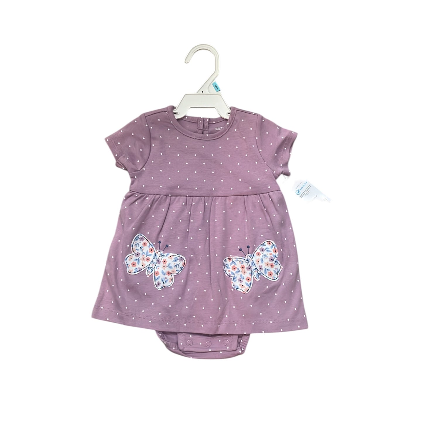 Purple butterfly baby romper dress