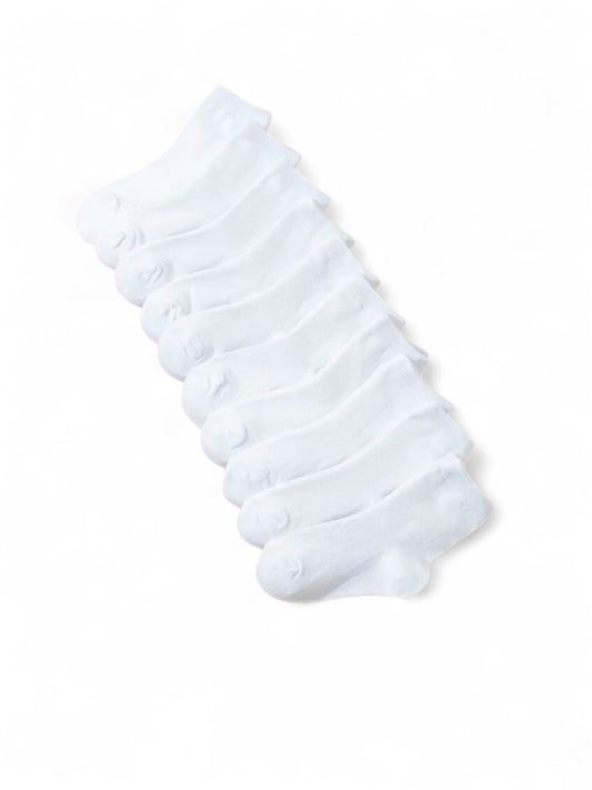 10 pairs unisex white socks