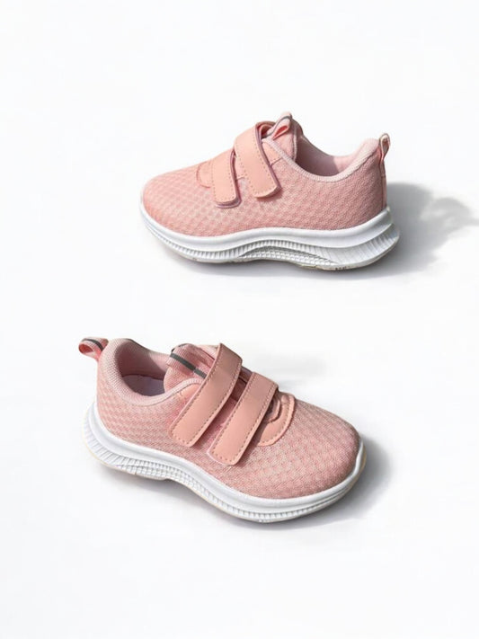 Pink double Velcro strap girl sneakers 2k5