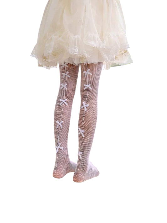 White net now pre teen girls stockings 2k5