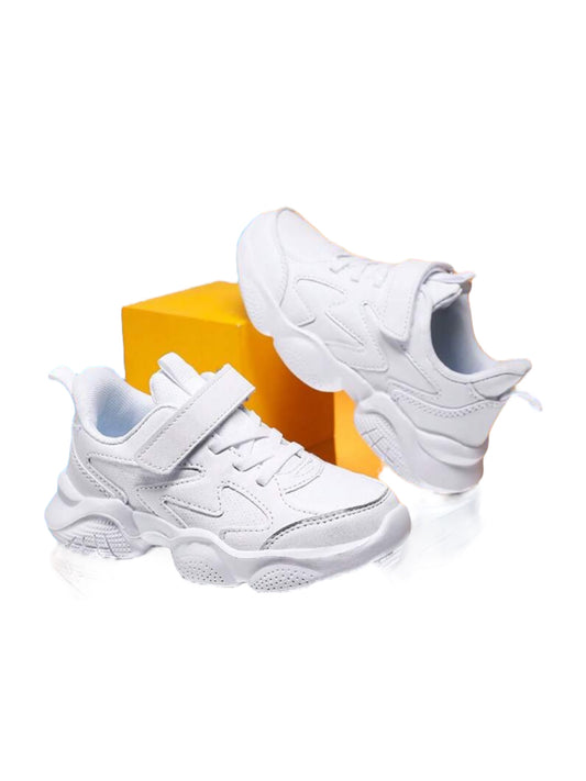 White Velcro strap sneakers