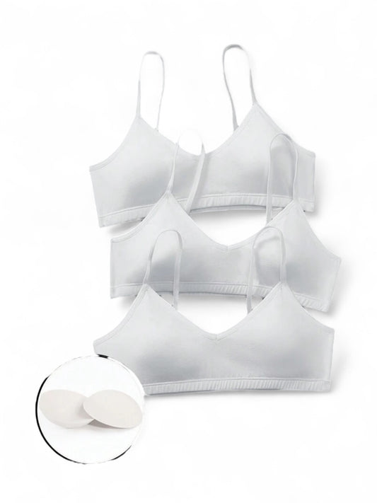 3pc white bralette