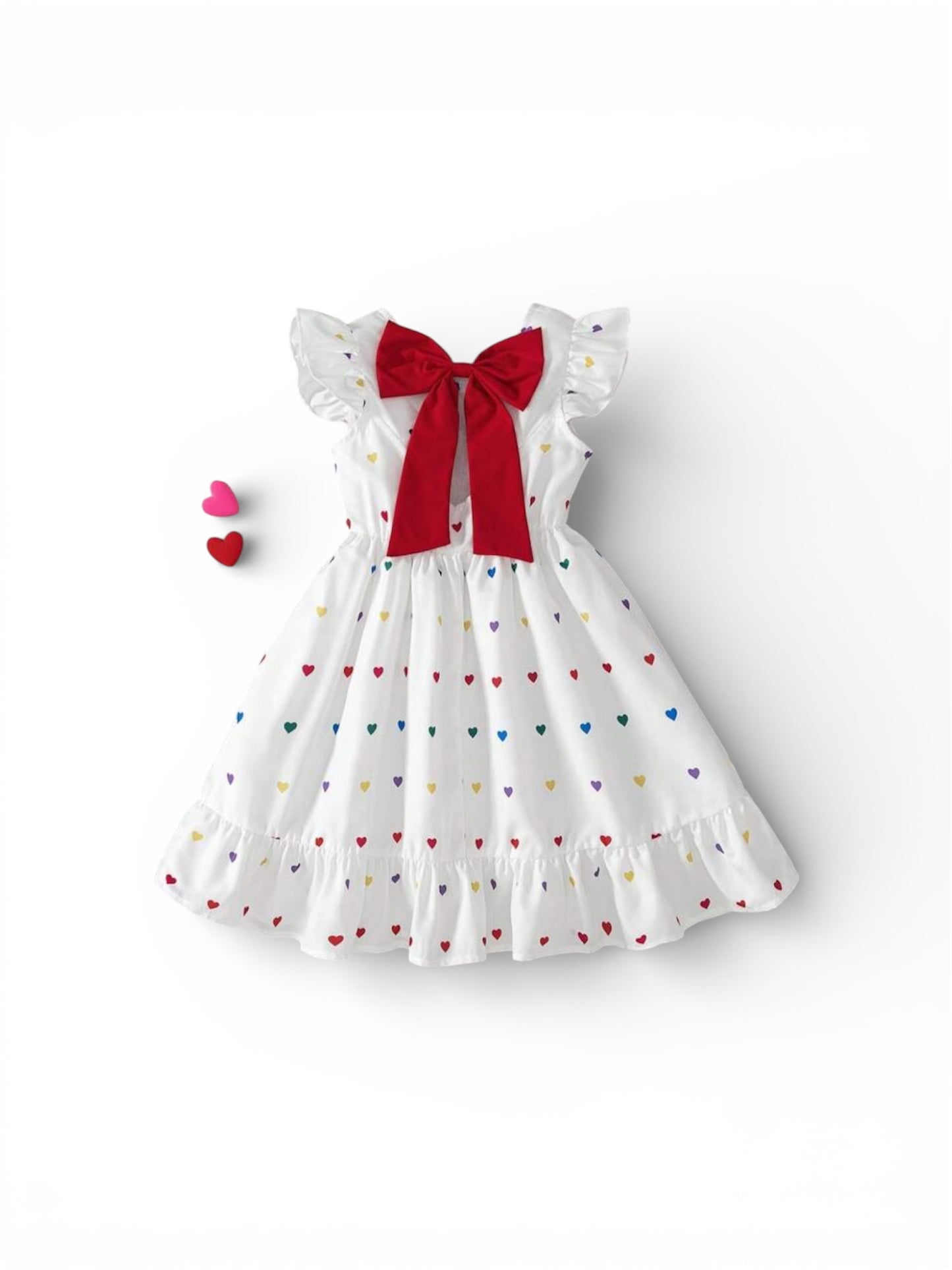 Valentine white heart dress