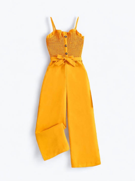 Yellow pre teen romper