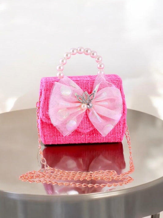 Girl pink princess purse