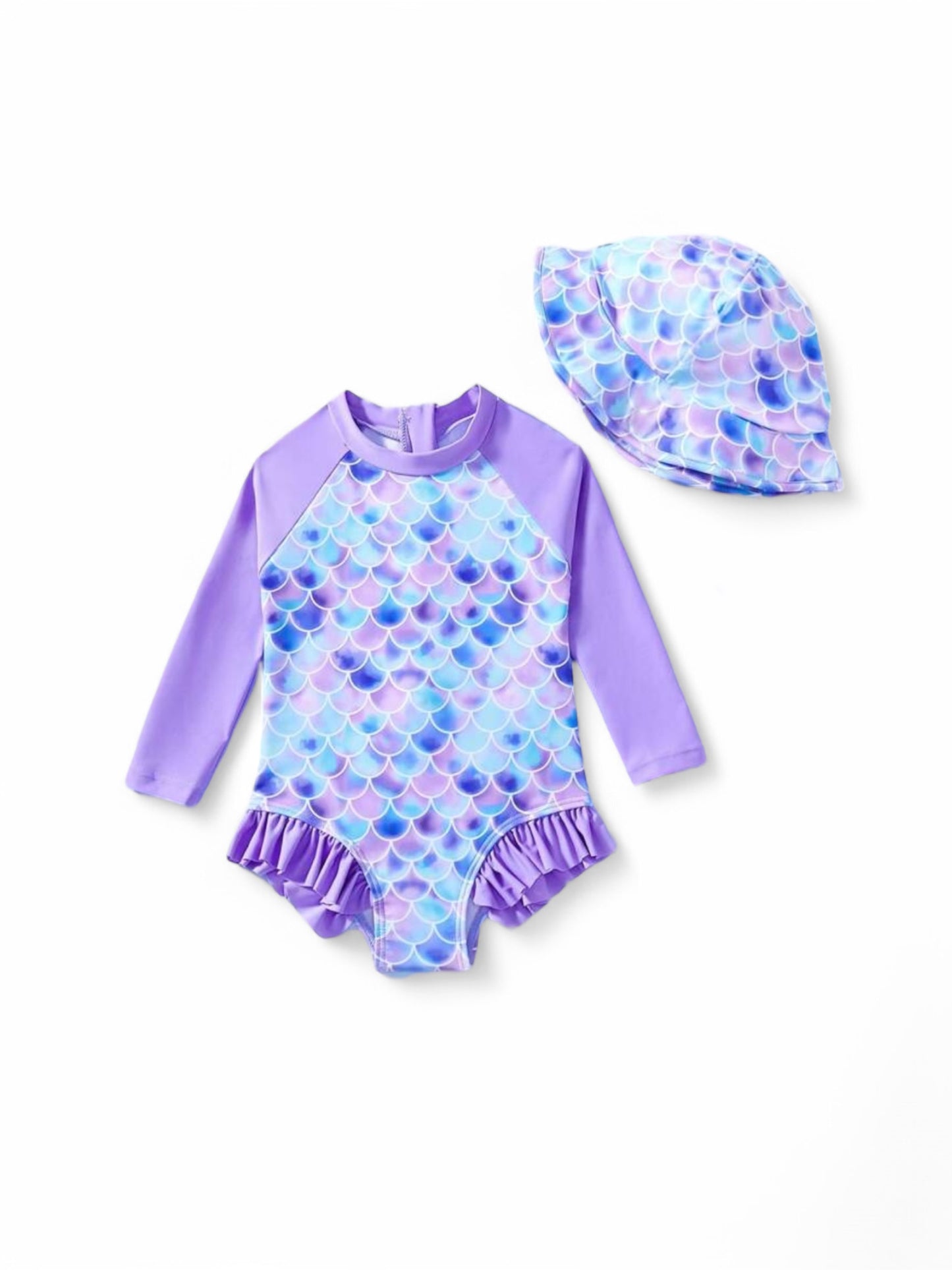 Purple mermaid 2 pc swimsuit set