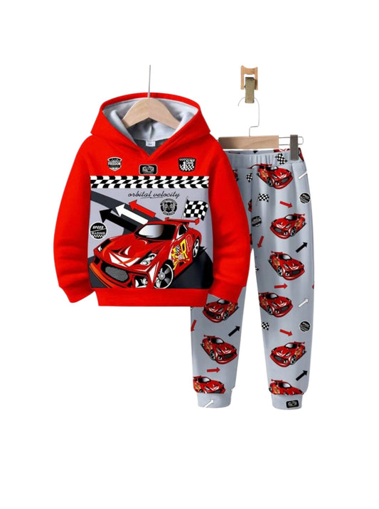 Red car 2pc boy sweats 2k5
