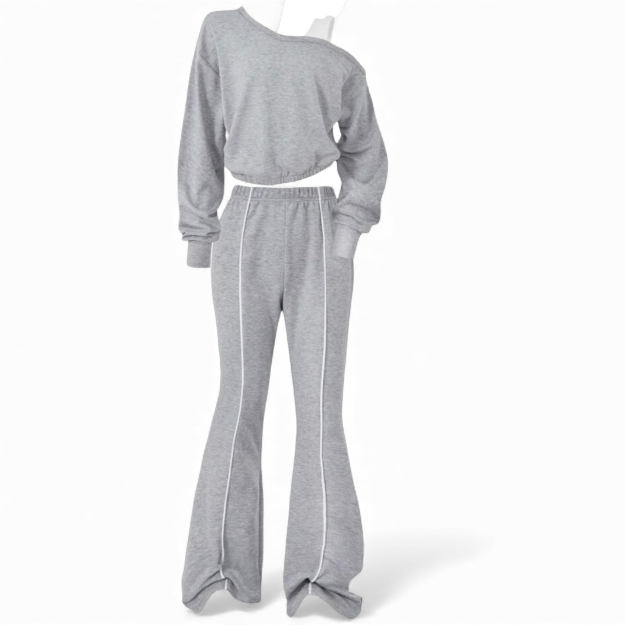 2pc grey sweats pre teen girls set
