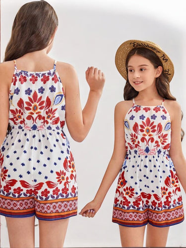 Multi color girl romper