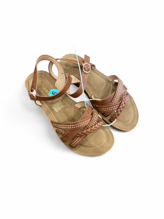Brown foam Max girl sandals