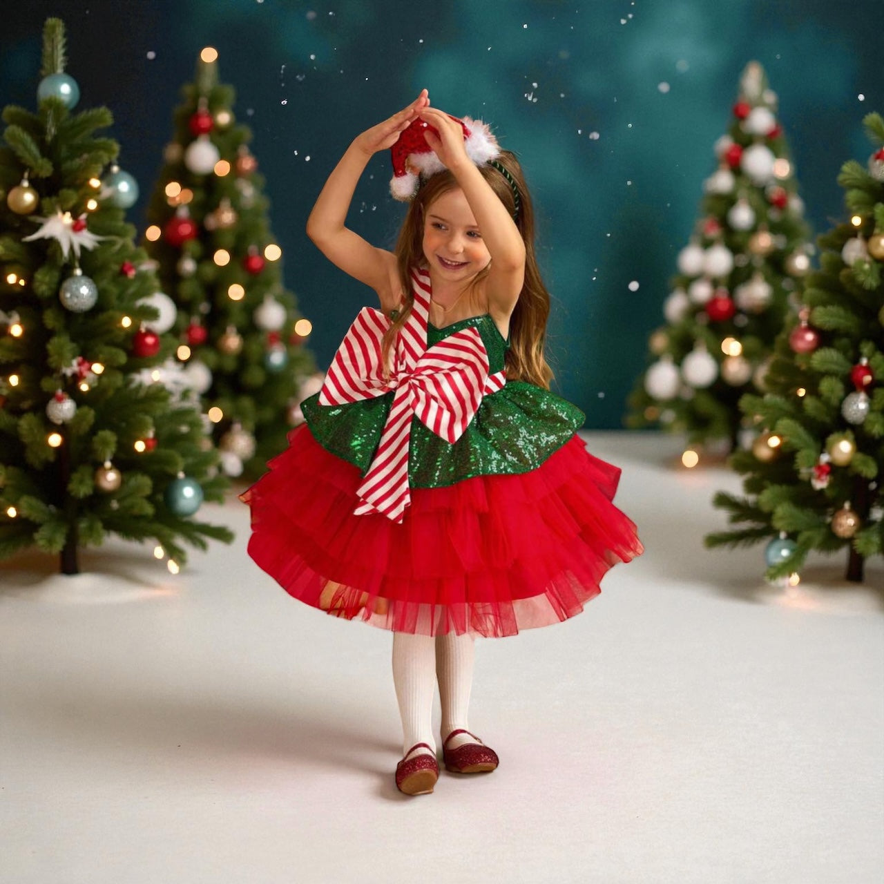 Christmas tutu candy cane dress