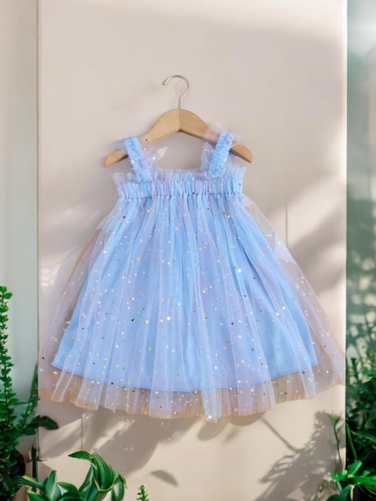 Easter blue tulle girl dress
