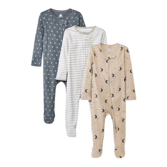 Moon & stars 3pc baby sleepers