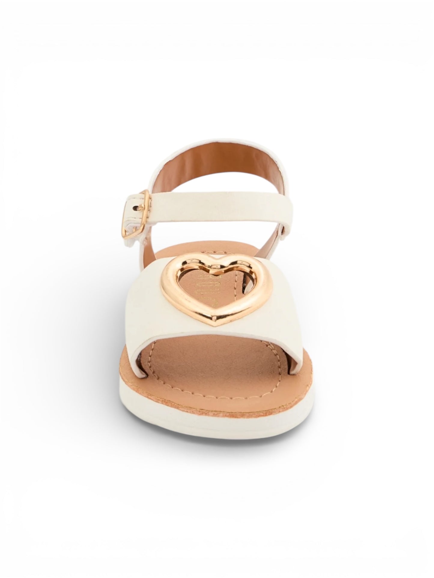 White heart toddler girl sandals