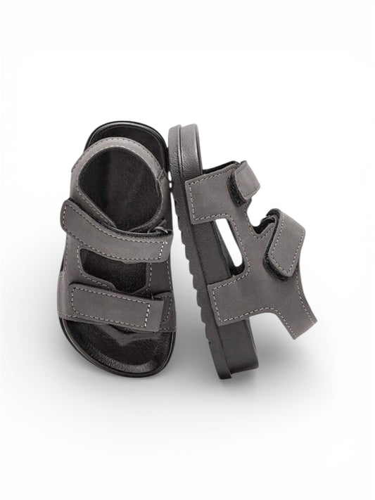Grey double trapped sandals