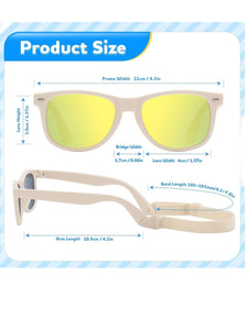 flexible baby sunglasses with attached band