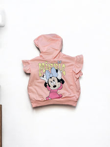 2pc Minnie  pink hoodie girl set