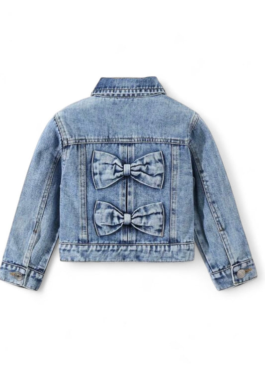 Bow girl jeans jacket