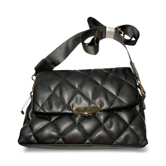Black with gold buckle ladies bag