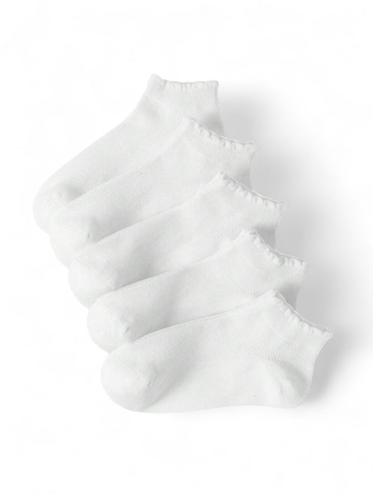 5 pairs  lace frill top girls socks