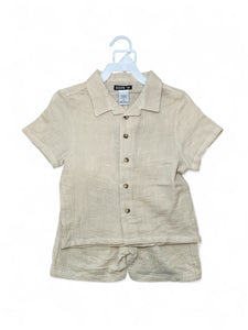 S1ope beige 2pc boys set