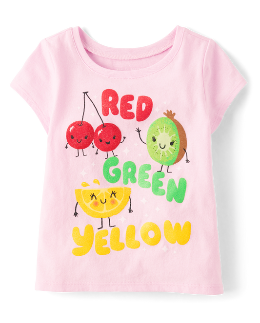 Girl colorful graphic t girl blouse