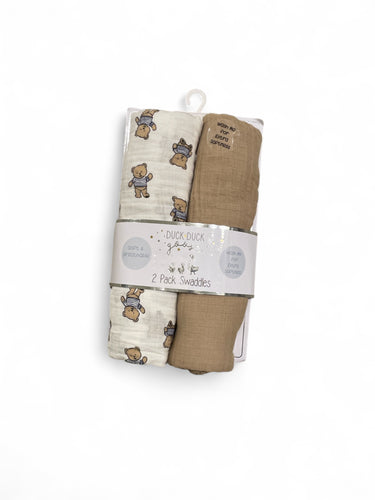 Duck, Duck 2pc baby swaddle blanket