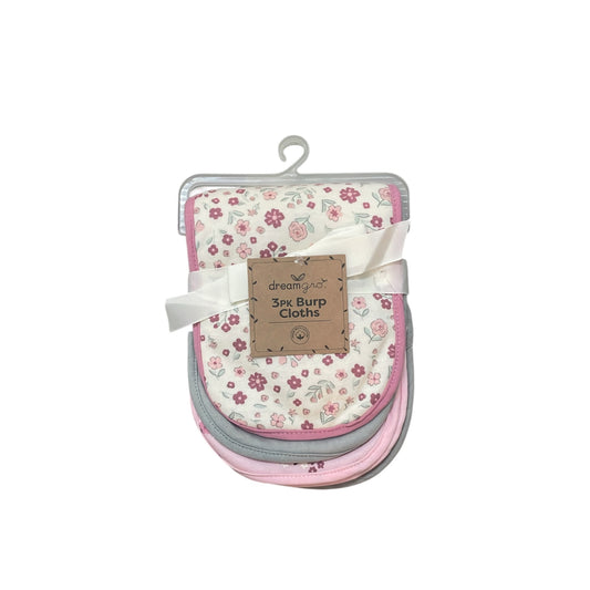 Baby girl burp cloths set