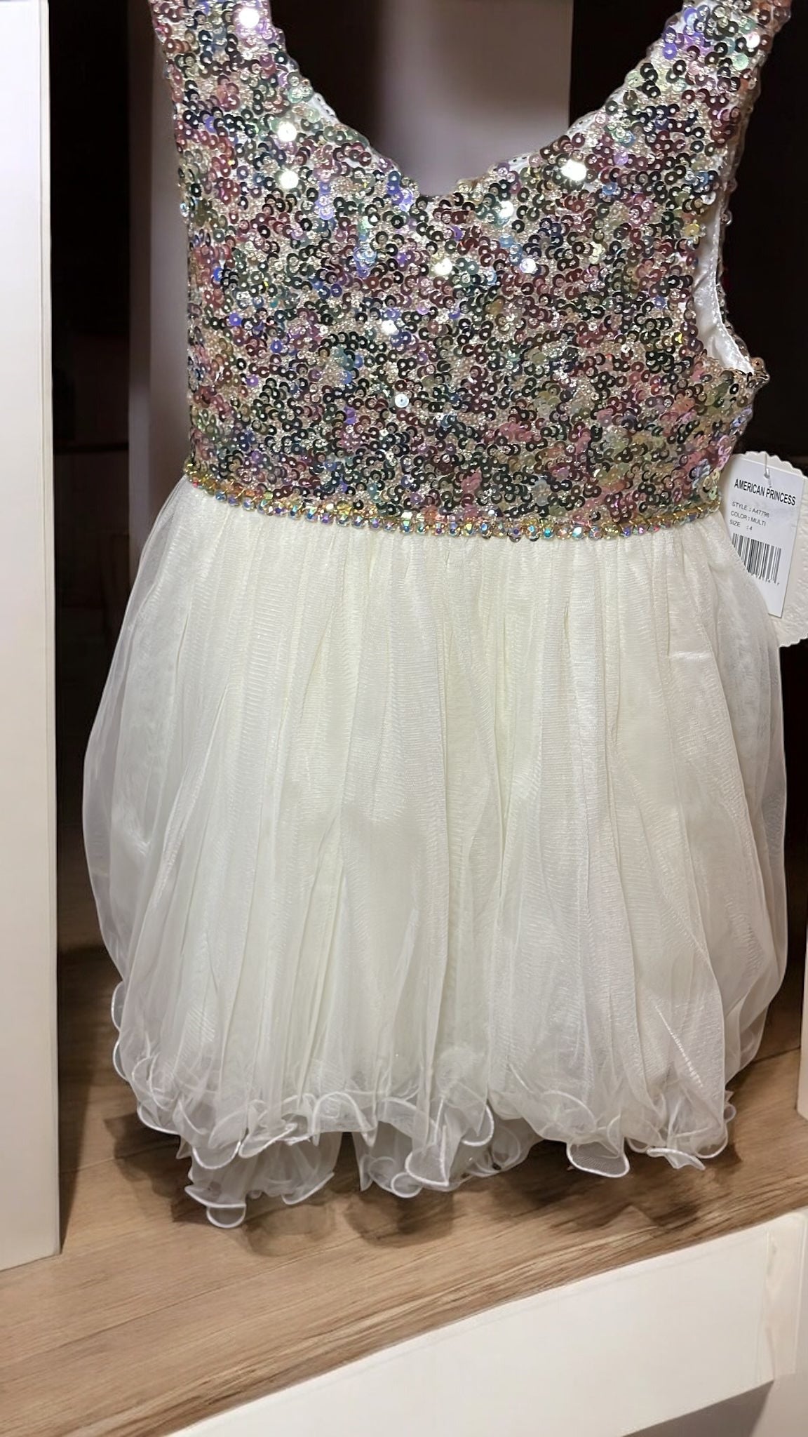 American princess sparkly girl dress