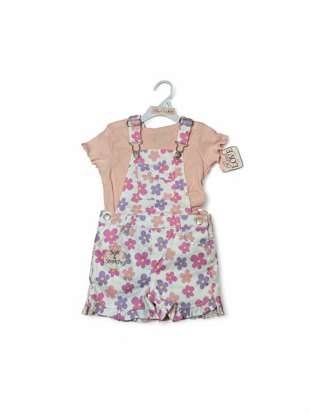 Real love floral jumper with blouse girls set