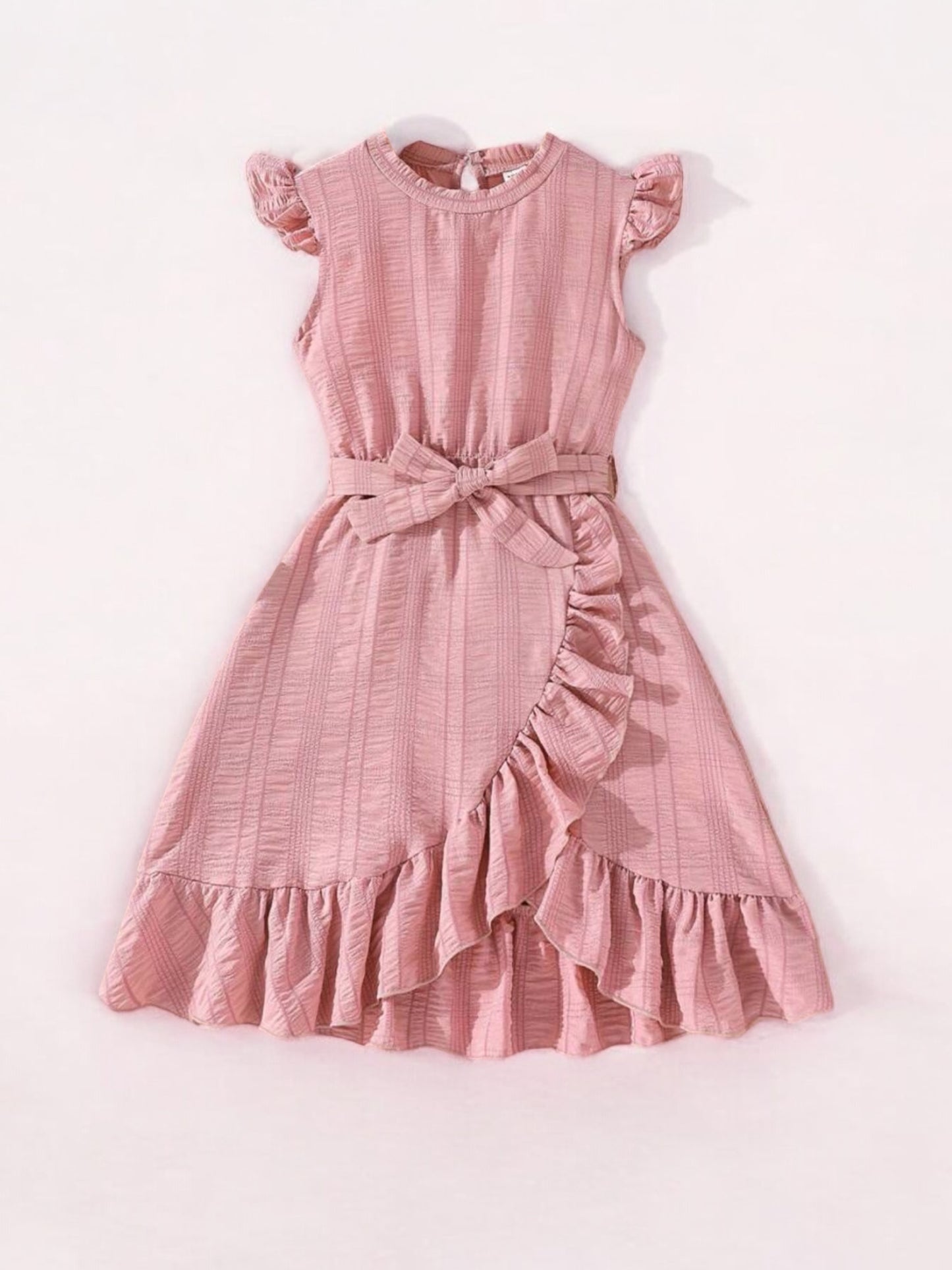 Pre teen pink frill pink girl dress