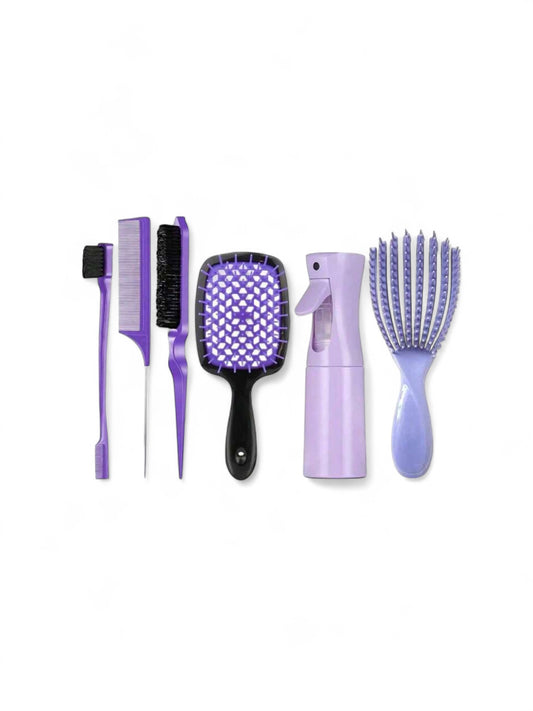 6 pc Purple brush set 2k5 July