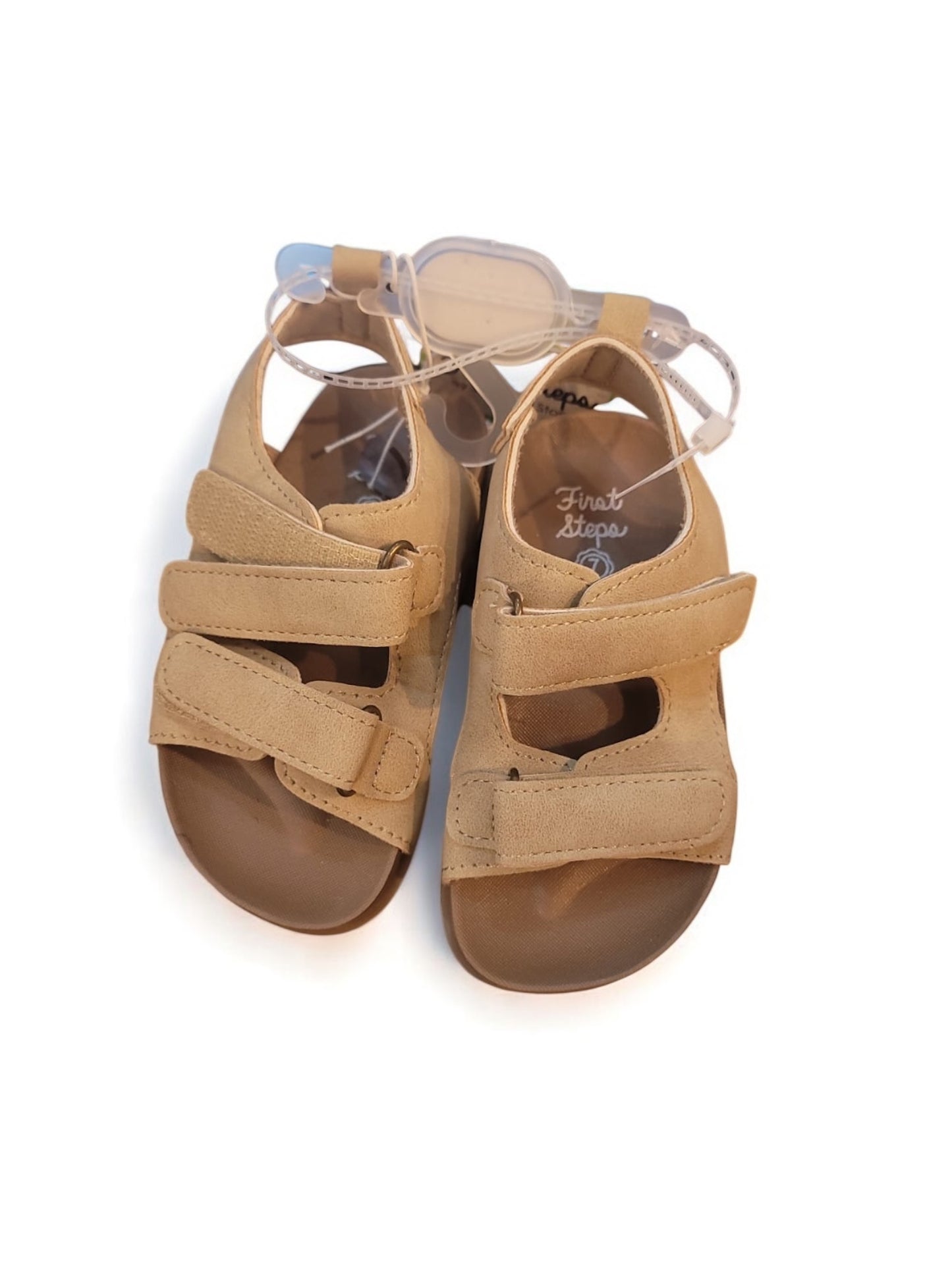 First step light brown boy sandals