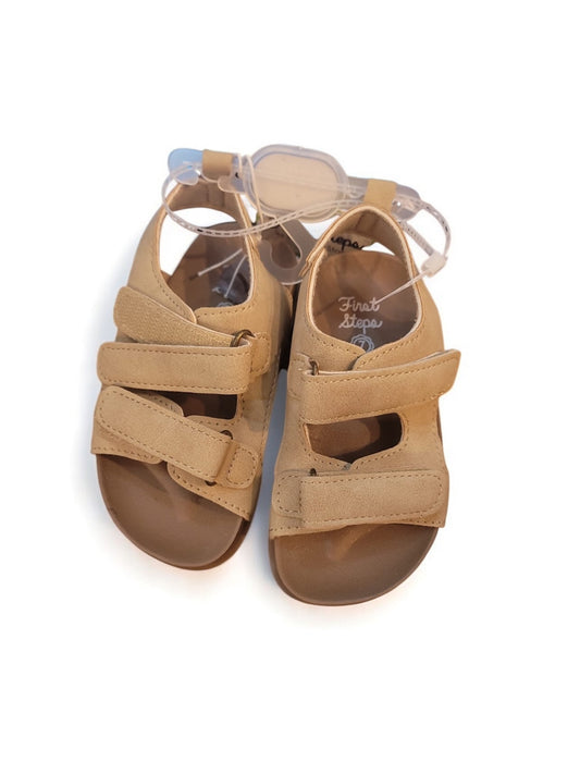First step light brown boy sandals