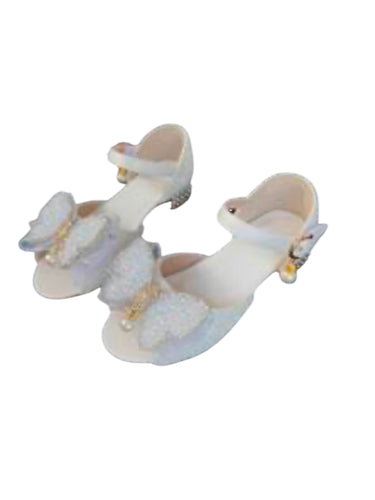 White sparkly girls formal shoes 2k5