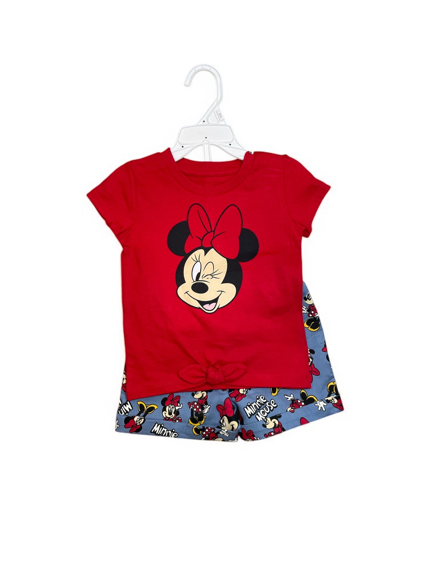 Minnie red shirt with blow Minnie print baby set