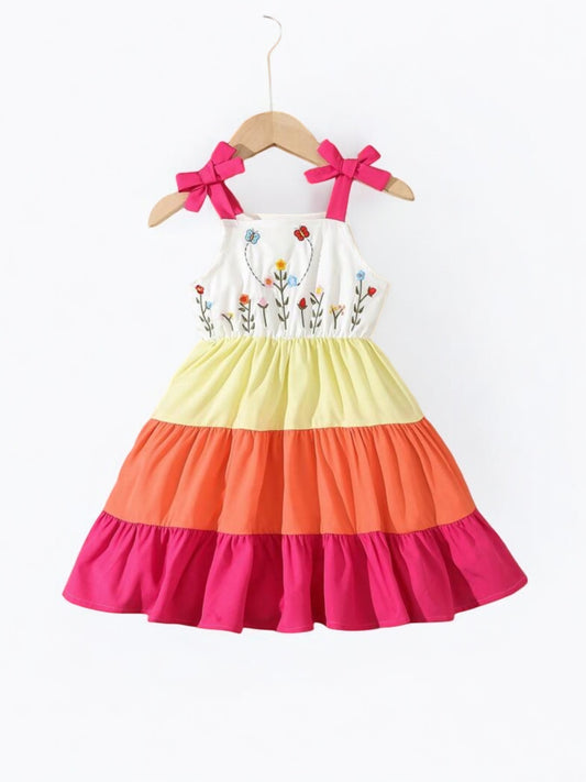 Pink orange and yellow Easter girl girl
