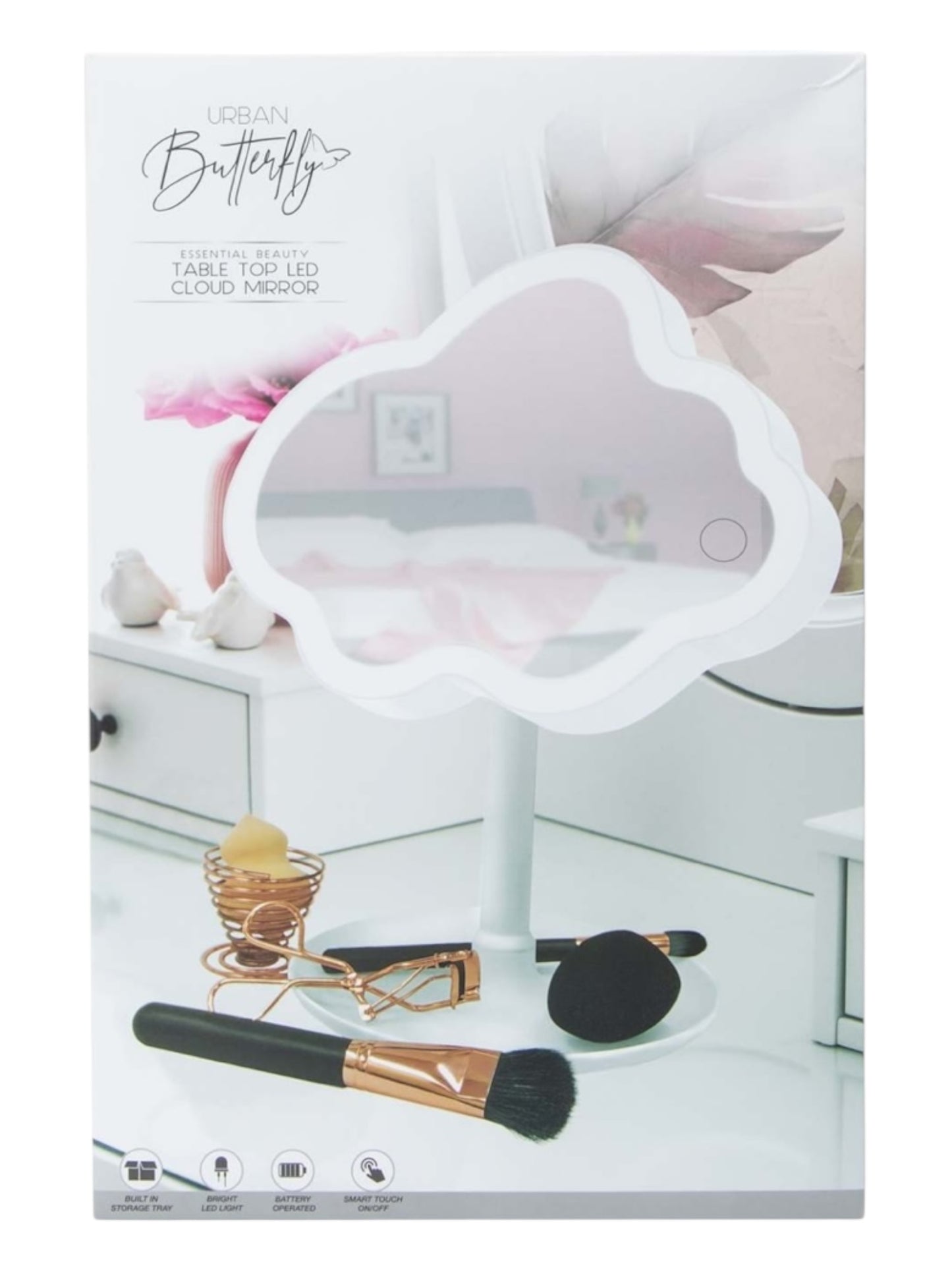 Led cloud girls vanity mirror