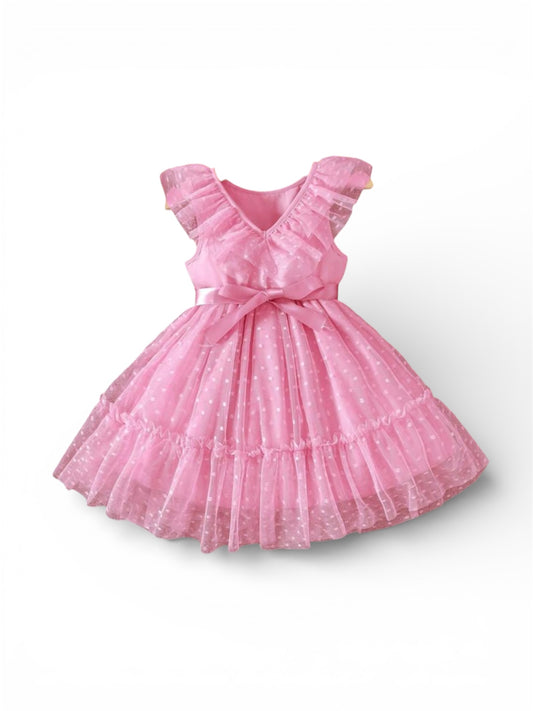Pink tulle girl dress