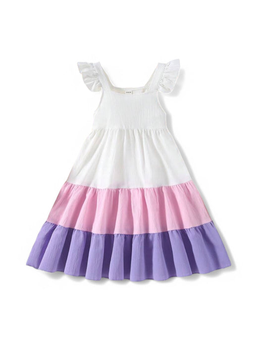 White pink & purple multi color  girl