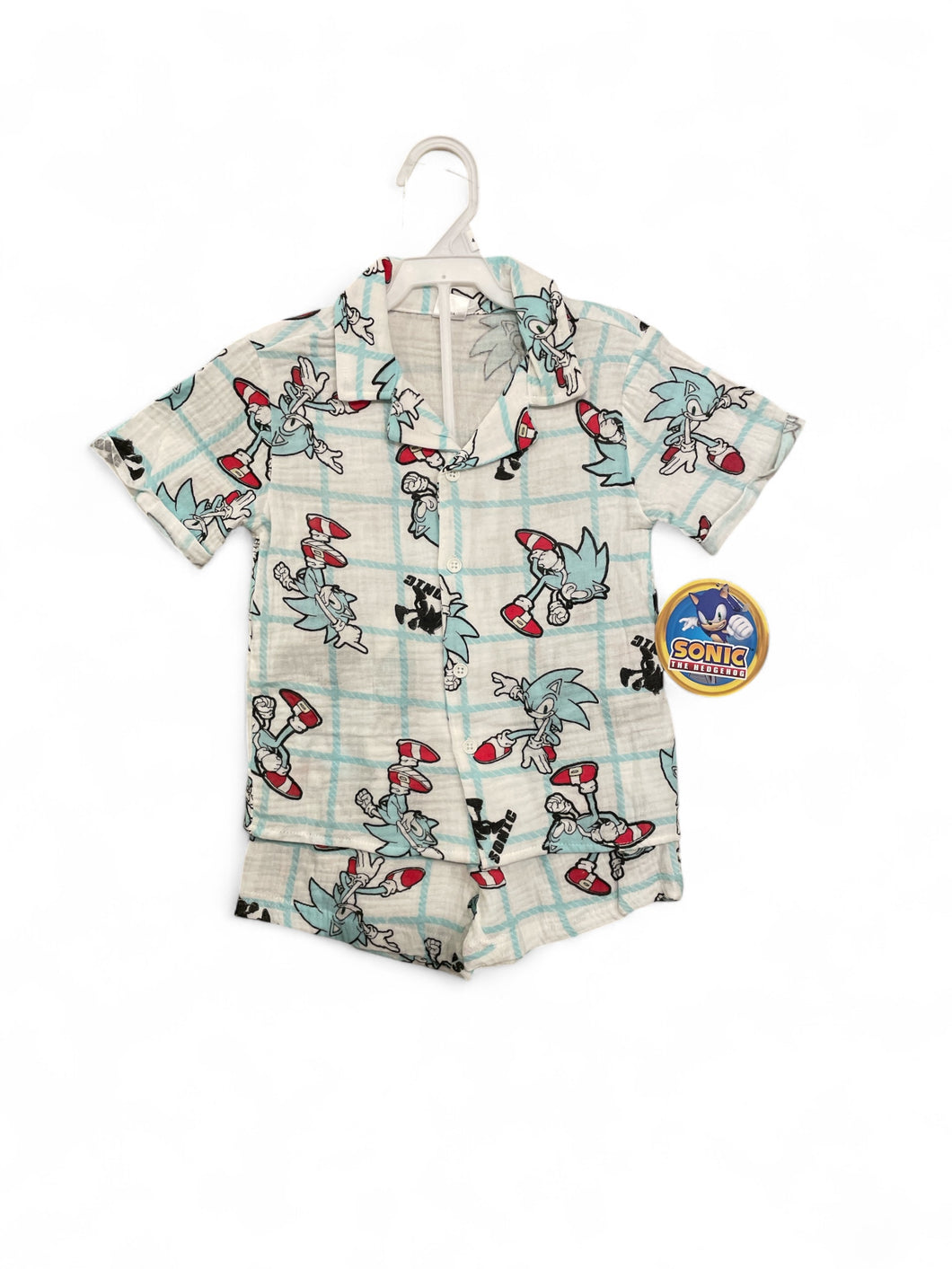 Sonic 2pc linen boys set