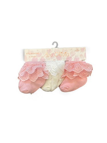Ava Olivia baby socks set 6 pairs