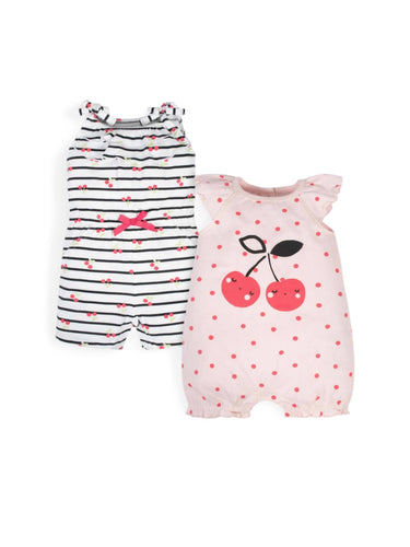 2 pk cotton cherry girl dress gerber romper