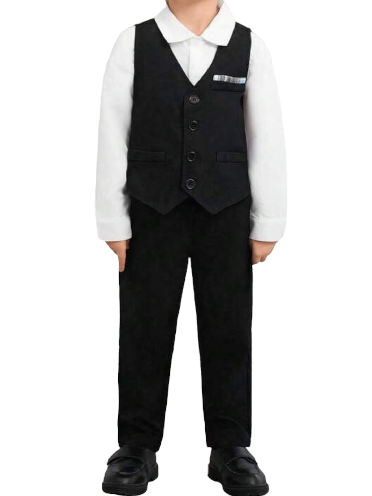 Boy black formal vest set Christmas 2k5