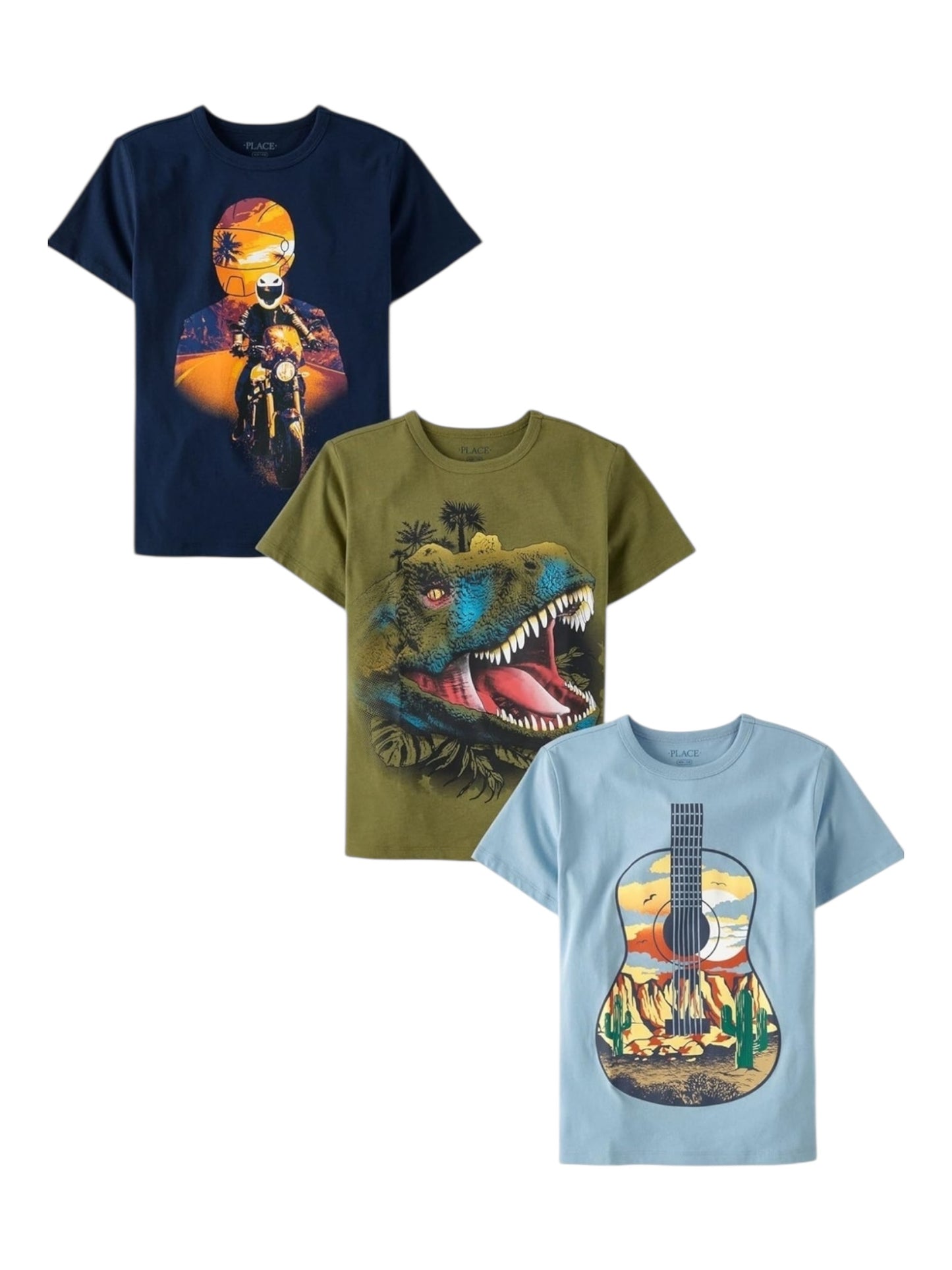 Dino green boy shirt