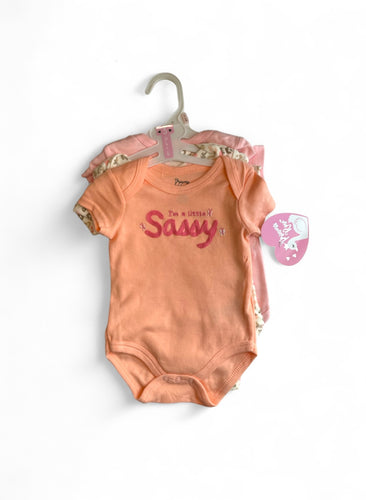 I’m a little sassy princess rose baby onesies set
